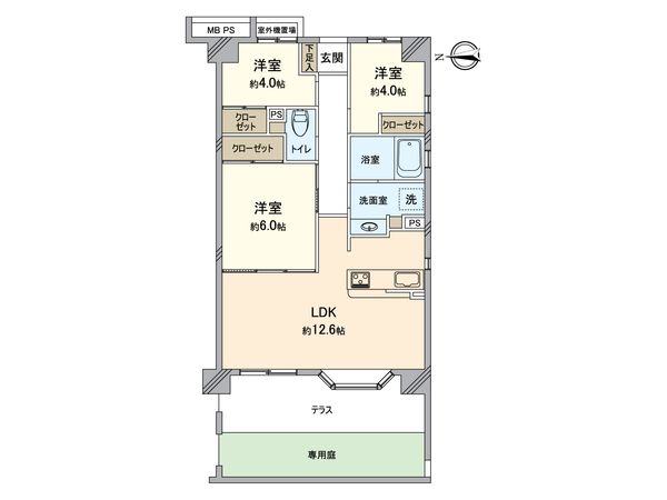 ライオンズマンション此花 間取図(平面図)