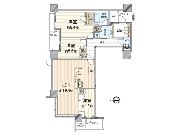 シエリアタワー大阪堀江 間取図(平面図) シエリアタワー大阪堀江 間取図(平面図)
