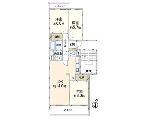 メゾン春日出1番館 間取図(平面図)