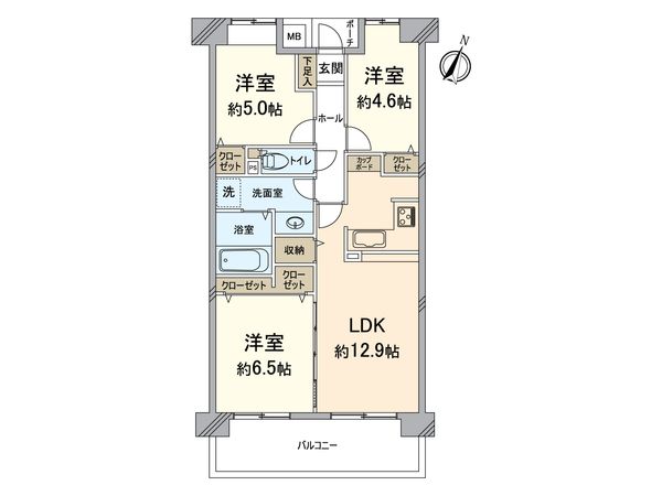モンセーヌ塚本 間取図(平面図) モンセーヌ塚本 間取図(平面図)
