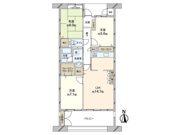 高見フローラルタウンテオコート34 間取図(平面図) 高見フローラルタウンテオコート34 間取図(平面図)