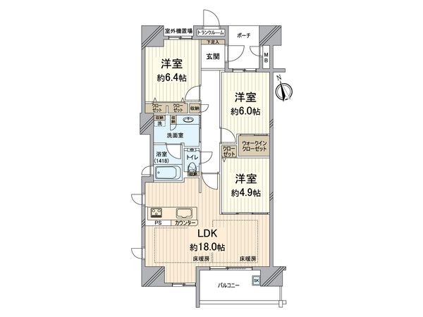 グランドメゾン西九条BIO 間取図(平面図) グランドメゾン西九条BIO 間取図(平面図)