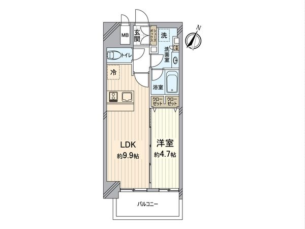 プレサンス大阪福島シエル 間取図(平面図)