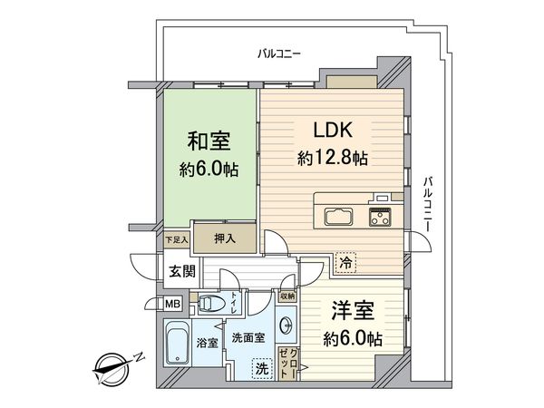 グリーンコーポ野田阪神2 間取図(平面図)