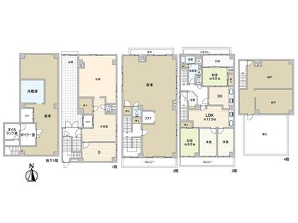 天王寺区真法院町 戸建 間取図(平面図)