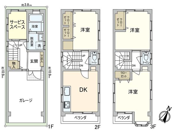 大阪市港区三先1丁目 間取図(平面図) 大阪市港区三先1丁目 間取図(平面図)