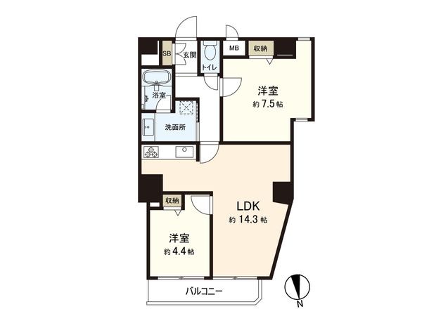 ニューライフ船場 間取図(平面図) ニューライフ船場 間取図(平面図)