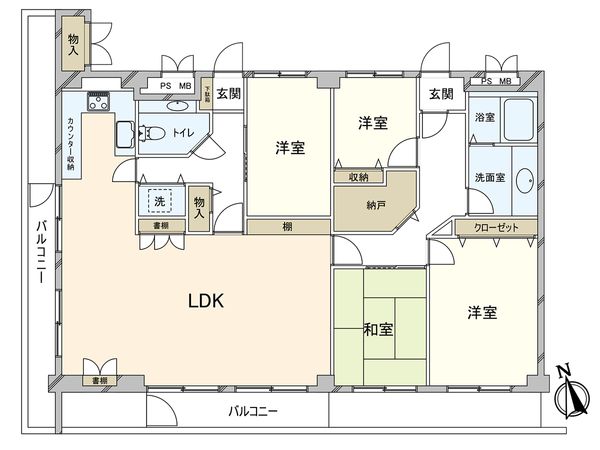 サンコービル船場 間取図(平面図) サンコービル船場 間取図(平面図)
