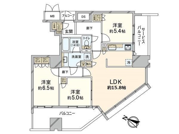 ザ・ファインタワーウエストコースト 間取図(平面図)