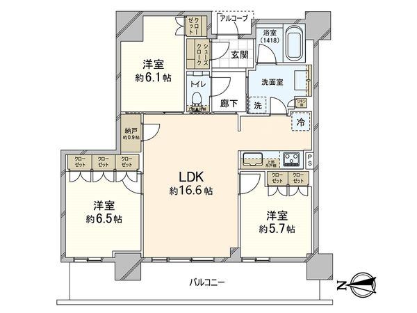 グランドメゾン新梅田タワー 間取図(平面図) グランドメゾン新梅田タワー 間取図(平面図)