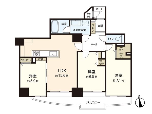 ハイネス九条 間取図(平面図) ハイネス九条 間取図(平面図)