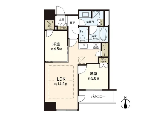 南向きのお部屋で日当たり良好です