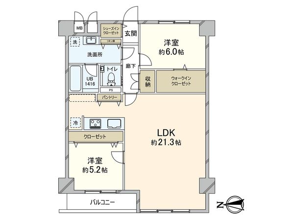 フドウ京町堀ハイツ 間取図(平面図)