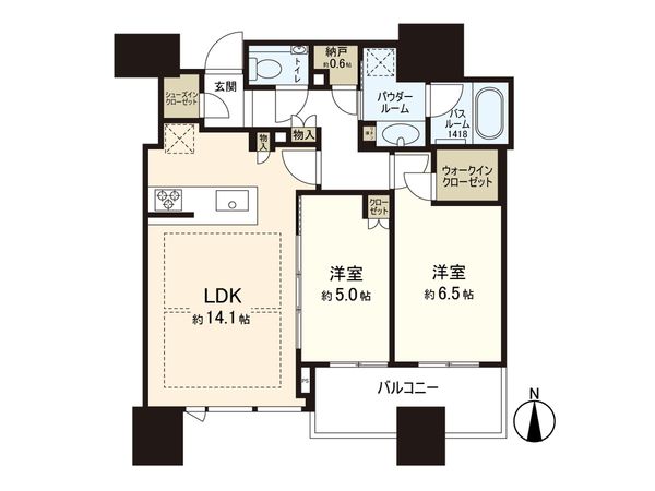 シティタワー大阪本町 間取図(平面図)