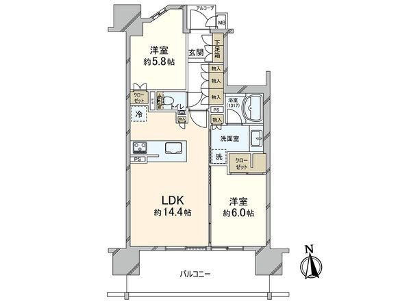 ジオ新町レジデンス 間取図(平面図) 間取図(平面図)