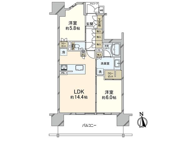 ジオ新町レジデンス 間取図(平面図) ジオ新町レジデンス 間取図(平面図)