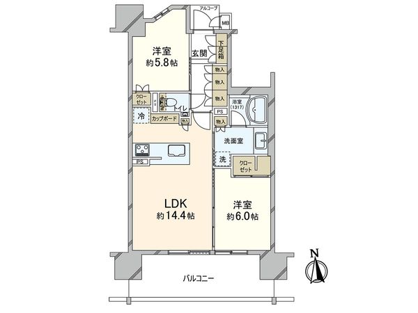 ジオ新町レジデンス 間取図(平面図)