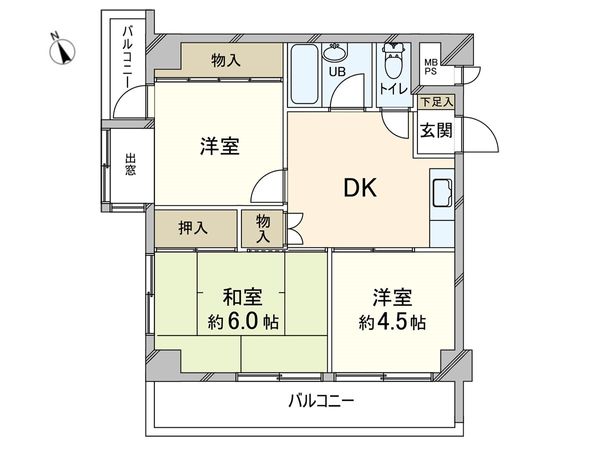 ダイアパレス阿波座 間取図(平面図) 間取図(平面図)