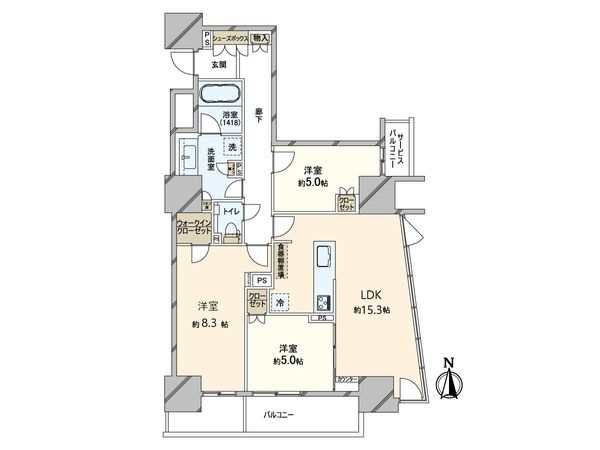 プレミストタワー靱本町 間取図(平面図) 間取図(平面図)