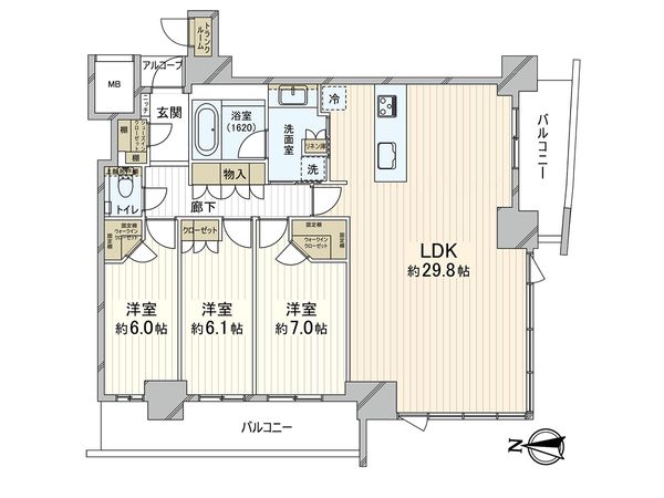 大阪ひびきの街 ザ・サンクタスタワー 間取図(平面図) 大阪ひびきの街 ザ・サンクタスタワー 間取図(平面図)