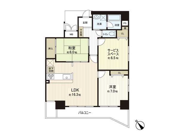 ビーバードルチェドーム前千代崎 間取図(平面図) ビーバードルチェドーム前千代崎 間取図(平面図)
