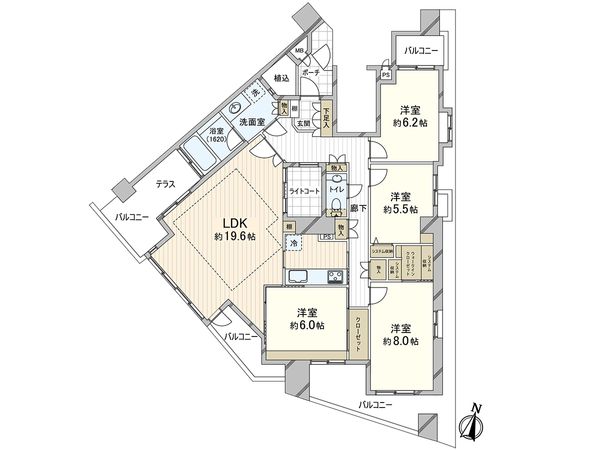 イトーピア本町通り(平面駐車場権利付) 間取図(平面図) 間取図(平面図)