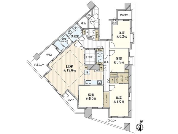 イトーピア本町通り(平面分譲駐車場付) 間取図(平面図)
