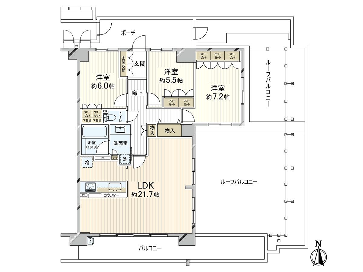 クオーレアッシュ玉出ソレイユ 間取図(平面図) 間取図(平面図)