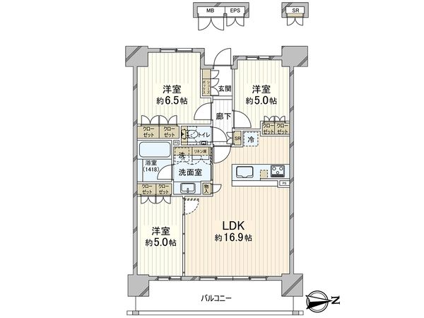 リバーガーデン四天王寺 間取図(平面図)
