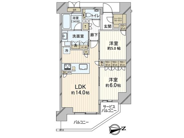 リバーガーデン四天王寺 間取図(平面図)