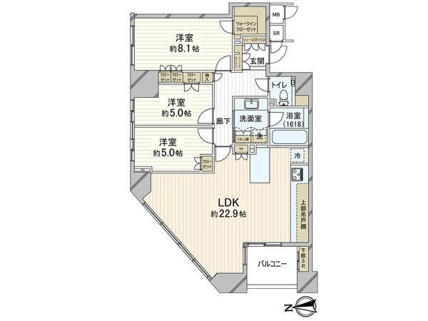リバーガーデン四天王寺 間取図(平面図)