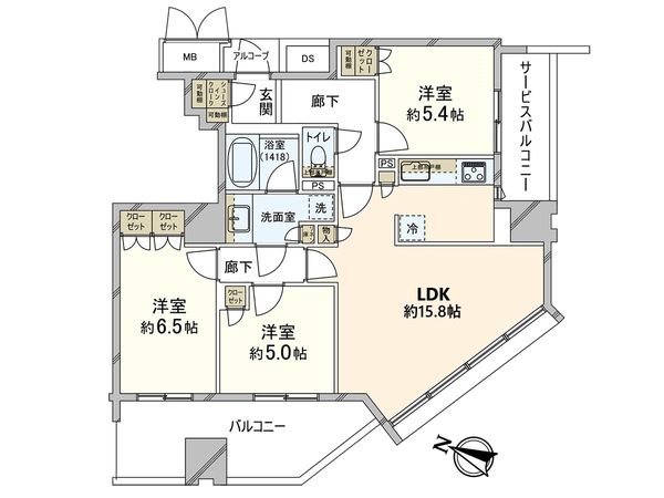 ザ・ファインタワーウエストコースト 間取図(平面図)