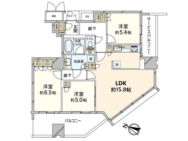ザ・ファインタワーウエストコースト 間取図(平面図)