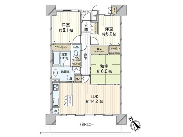 リバーガーデンみなと通り 間取図(平面図) リバーガーデンみなと通り 間取図(平面図)