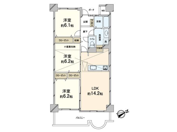 シティコーポ朝潮(Ⅱ期) 間取図