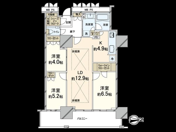 ローレルタワー堺筋本町 間取図