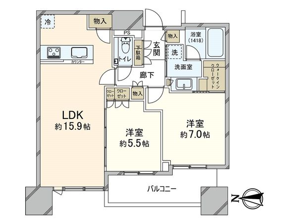 シティタワー大阪本町 間取図(平面図) シティタワー大阪本町 間取図(平面図)