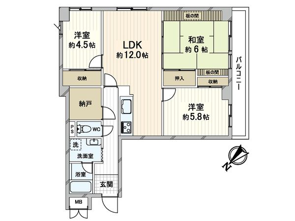 守口パーク・マンション 間取図(平面図) 守口パーク・マンション 間取図(平面図)