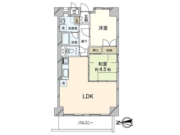 第2西長堀ビューハイツ 間取図(平面図) 間取図(平面図)