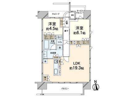 ブランズ北堀江 間取図(平面図)