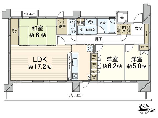 西長堀パークホームズ 間取図(平面図)