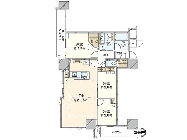 プレミストタワー靱本町 間取図(平面図)