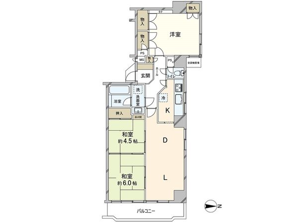 インペリアルコープ谷町 間取図(平面図)