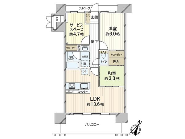 アービング川口 間取図(平面図) アービング川口 間取図(平面図)