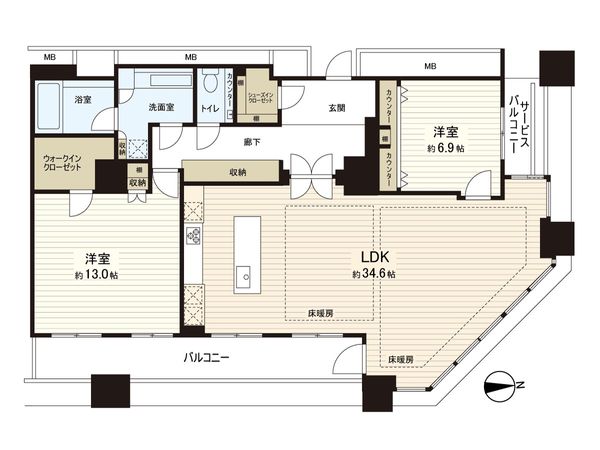 The Kitahama 間取図(平面図)