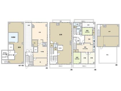 天王寺区真法院町 戸建 間取図(平面図)