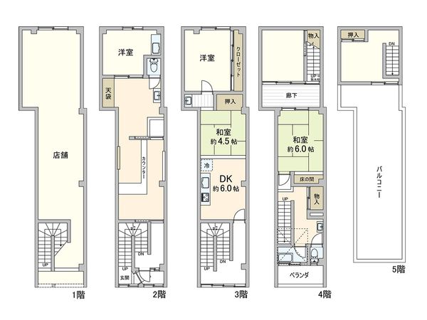 大阪市中央区東心斎橋一丁目 間取図(平面図) 大阪市中央区東心斎橋一丁目 間取図(平面図)