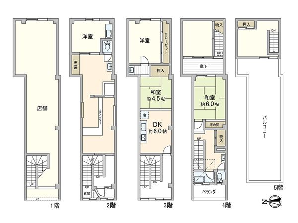 大阪市中央区東心斎橋一丁目 間取図(平面図)