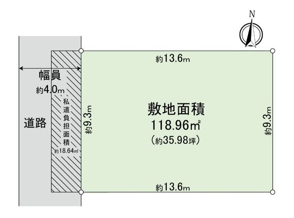 尼崎市西難波町3丁目 土地 区画図