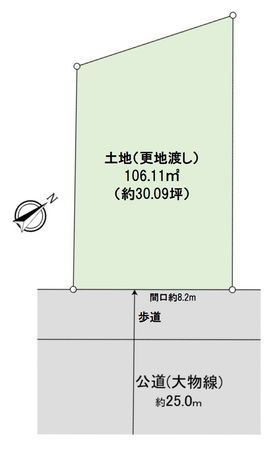 尼崎市大物町2丁目 土地 区画図